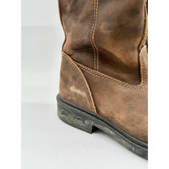 Blundstone Brown Leather Pull-On Work Boots Women's Size 8 Slip-On Ranch Boot - Picture 3 of 10